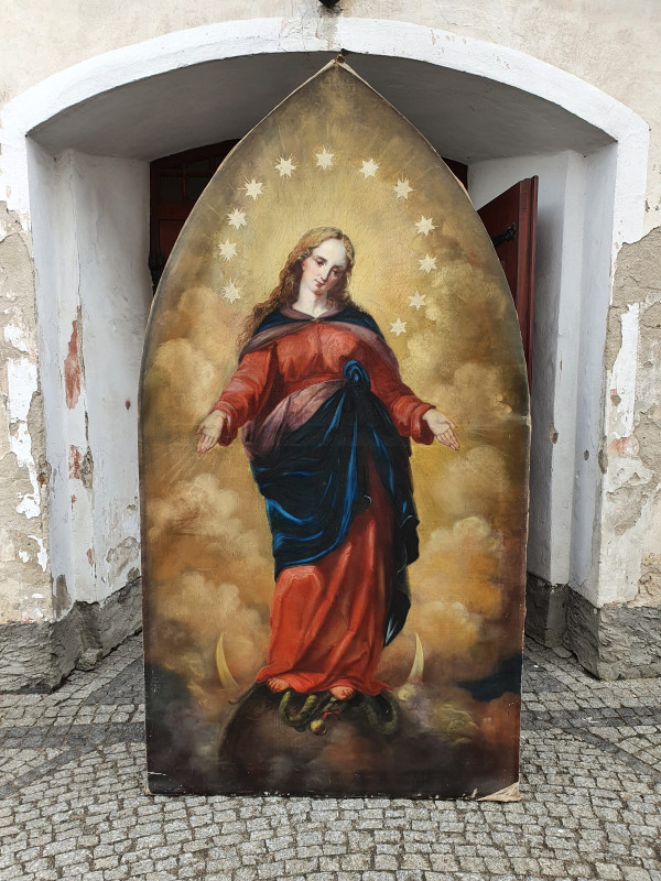  Obraz NMP Niepokalanej przed renowacją (maj 2022) / fot. xMP 