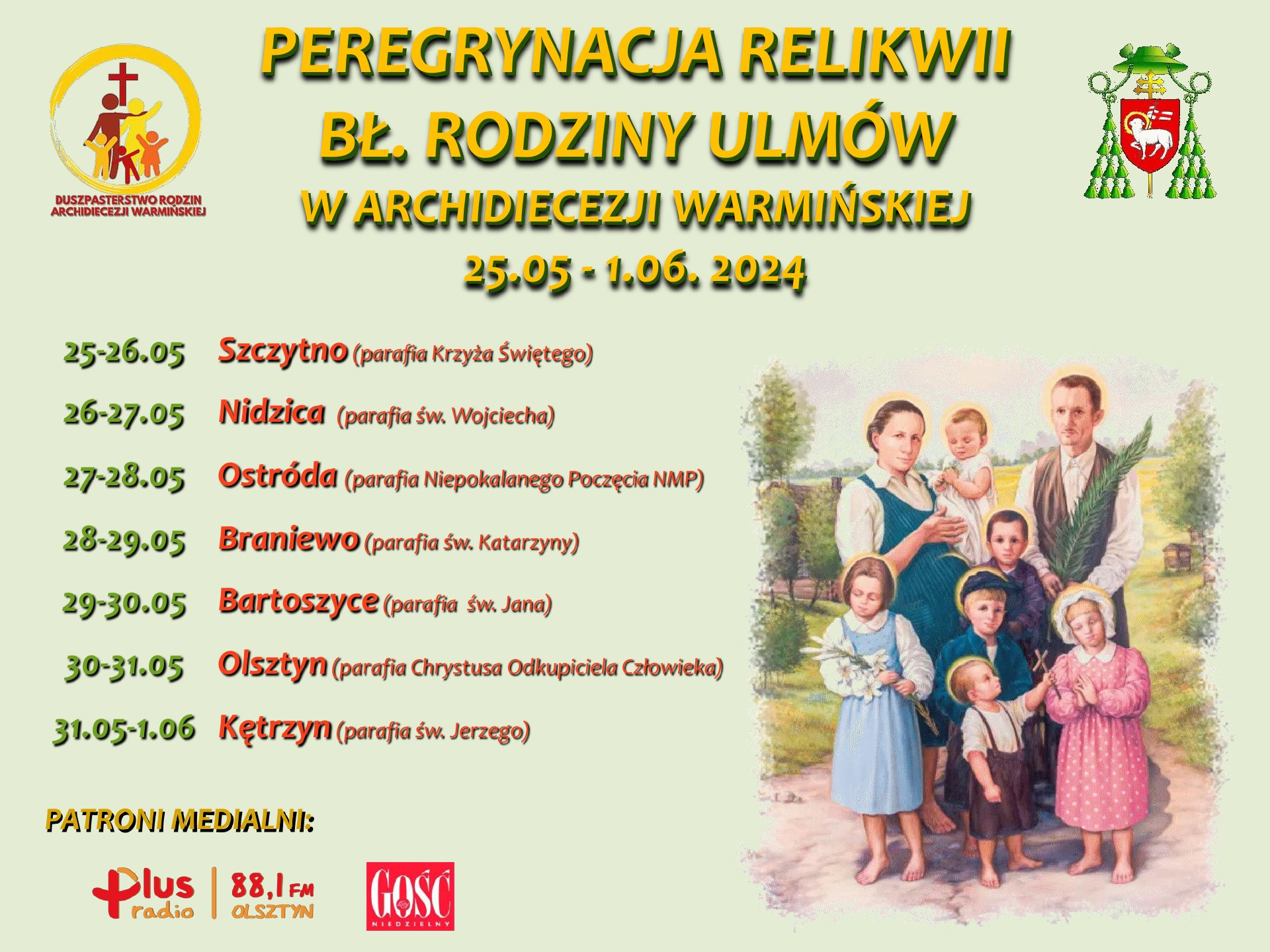 Peregrynacja relikwii bł. Rodziny Ulmów