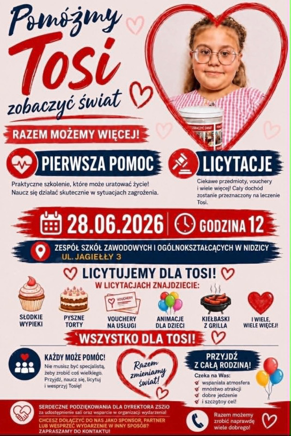 Festyn charytatywny „Pomóżmy Tosi zobaczyć świat”